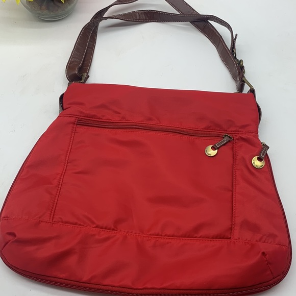 Travelon Red Nylon Crossbody Bag NYB4159 - Picture 5 of 16